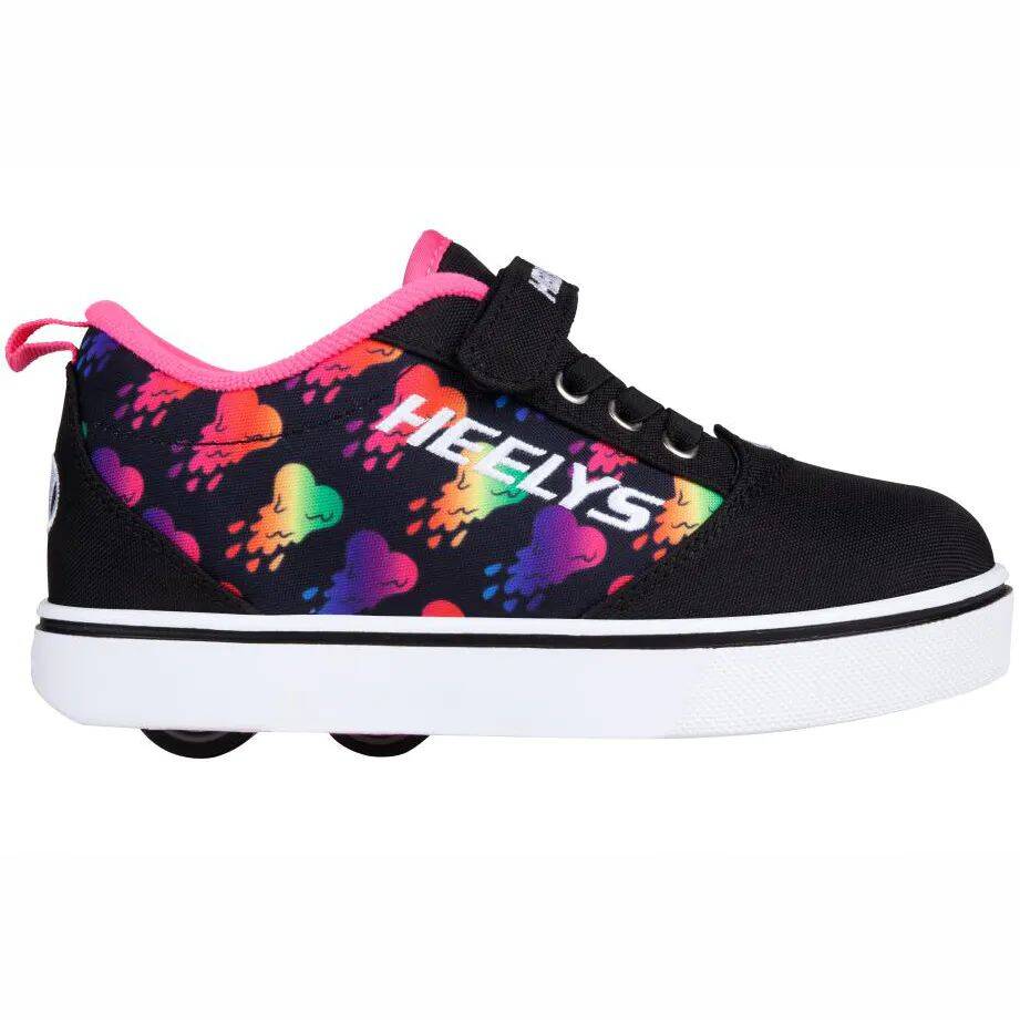 Heelys X2 Pro 20 - Black/Rainbow Metallic Hearts