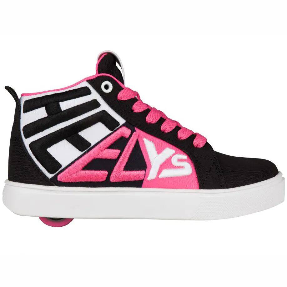 Heelys Racer 20 Mid - Black/White/Neon Pink