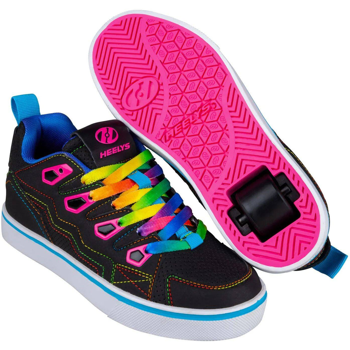 Heelys Tracer 20 - Black/Hot Pink/Rainbow