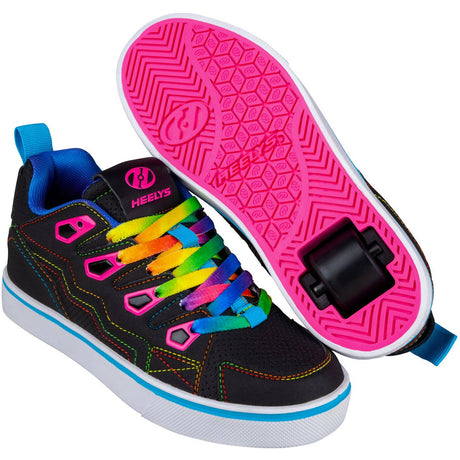 Heelys Tracer 20 - Black/Hot Pink/Rainbow J12