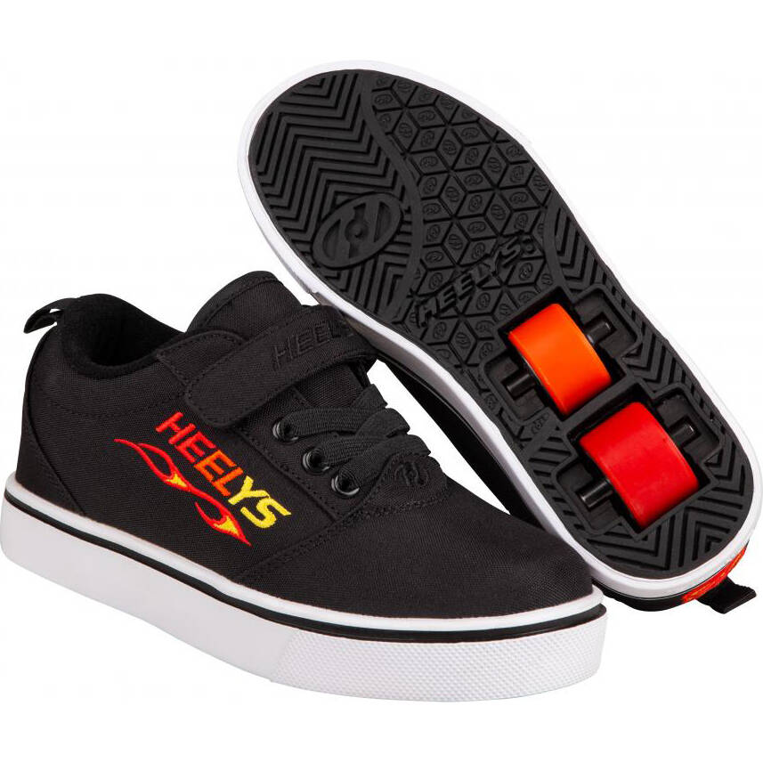 Heelys X2 Pro 20 - Black/Red/Yellow Flame