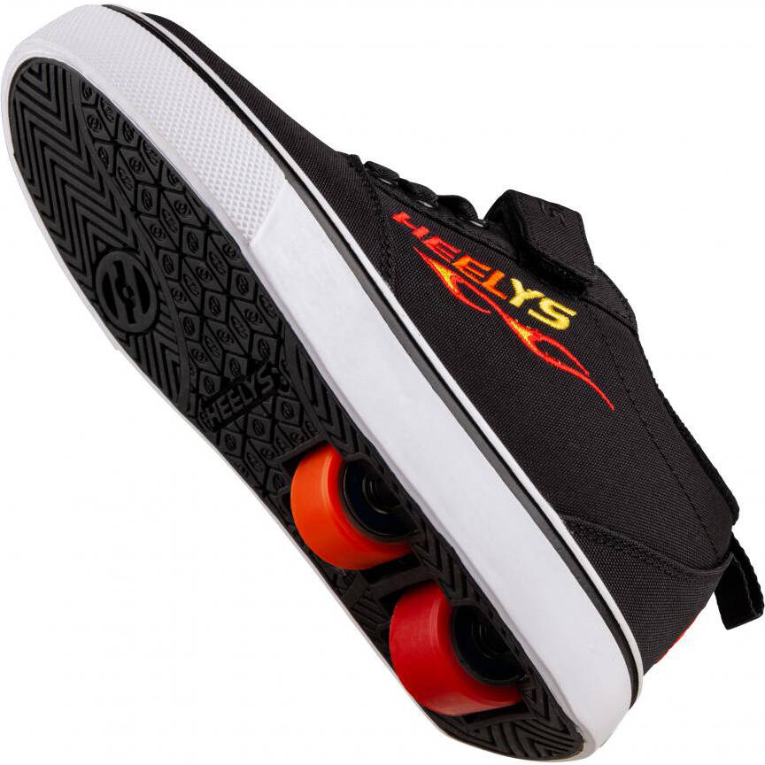 Heelys X2 Pro 20 - Black/Red/Yellow Flame