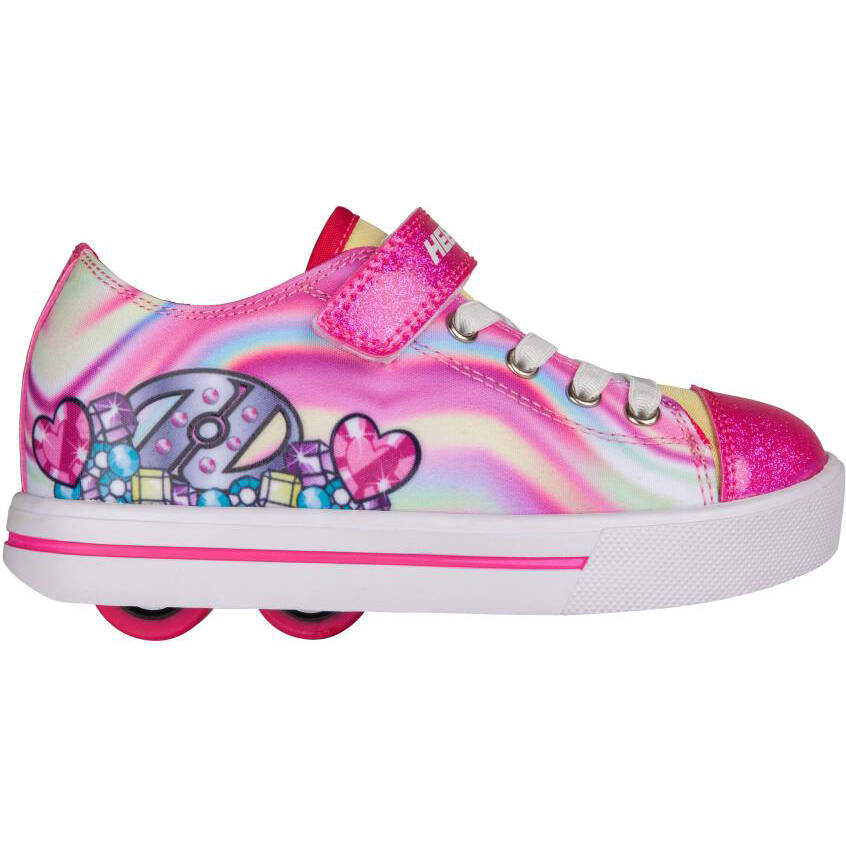 Heelys Snazzy X2 - Hot Pink/Multi Heart Swirl