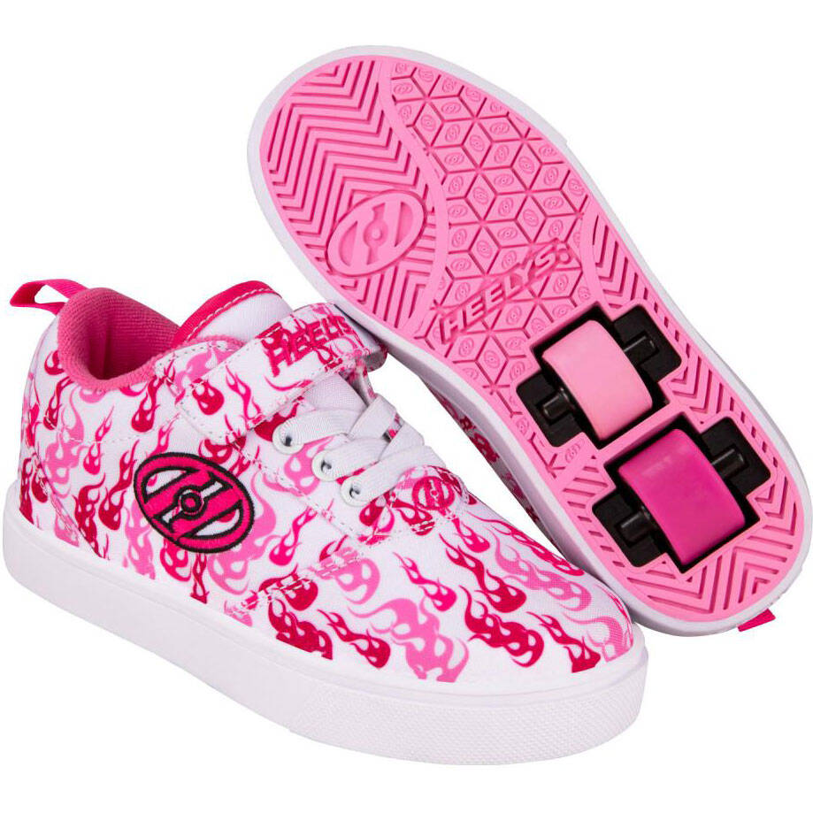 Heelys X2 Pro 20 - White/Pink Flames