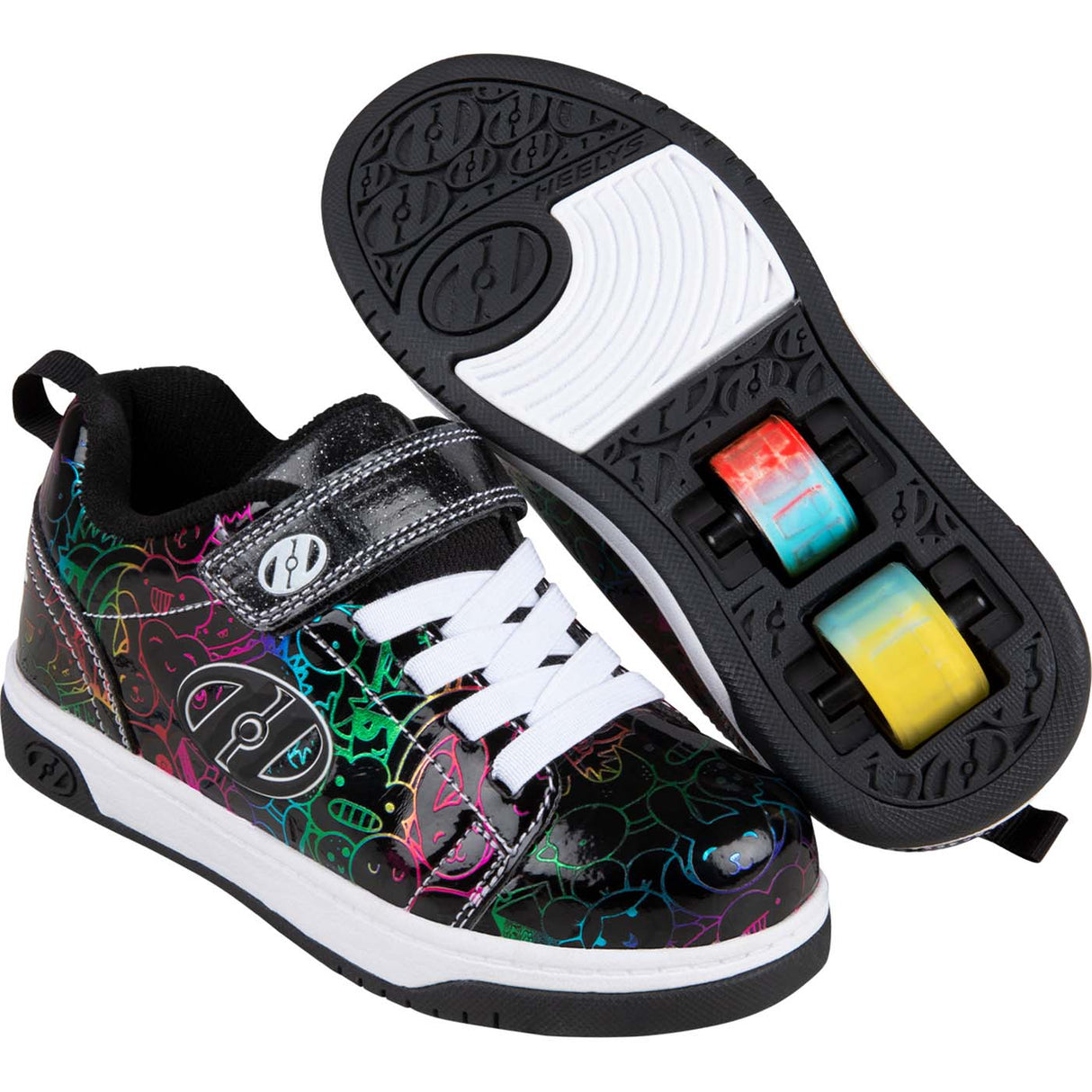 Heelys Dual Up X2 - Black/Rainbow Foil