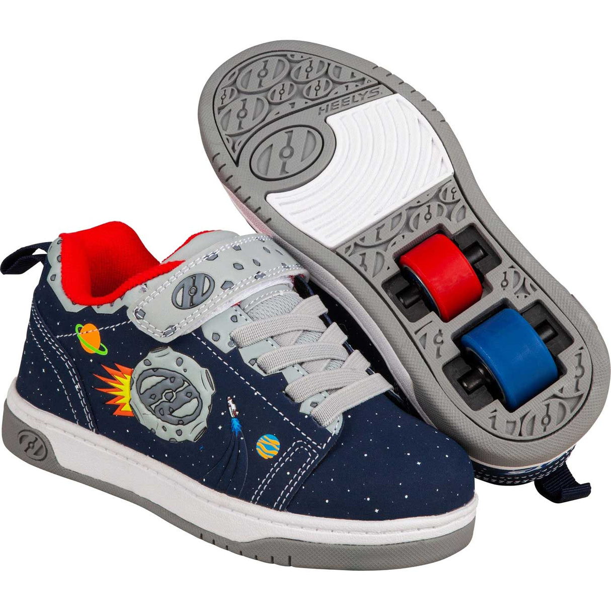 Heelys X2 Dual Up - Navy/Grey/Multi Space