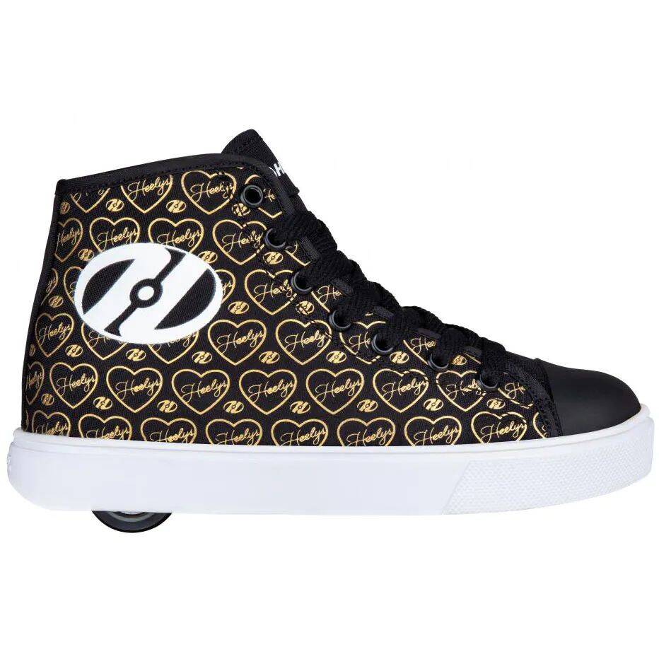 Heelys Veloz - Black/Gold/Hearts