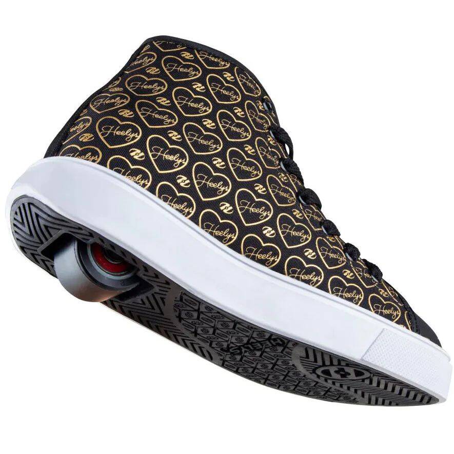 Heelys Veloz - Black/Gold/Hearts