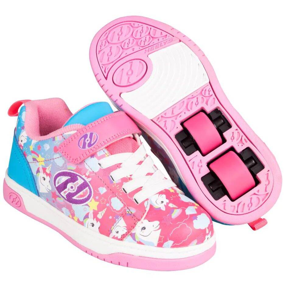 Heelys Dual Up X2 - Neon Pink/Cyan/Purple Unicorn J11