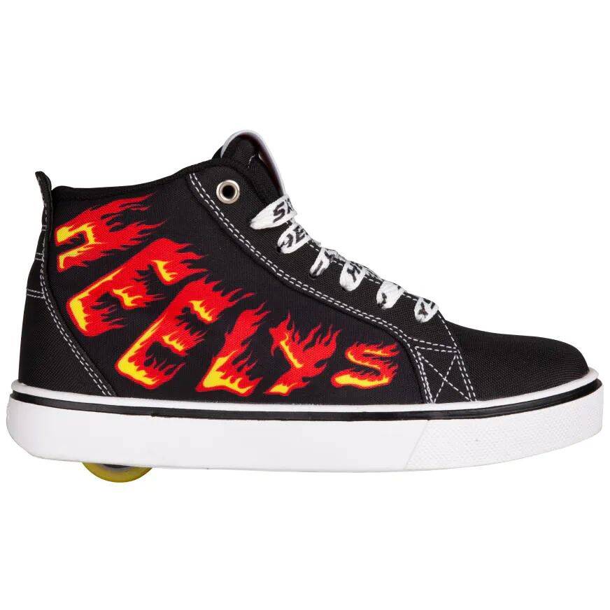 Heelys Racer 20 Mid - Black/White/Red/Yellow Flame