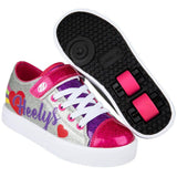 Heelys Snazzy X2 - Silver/Rainbow/Heart