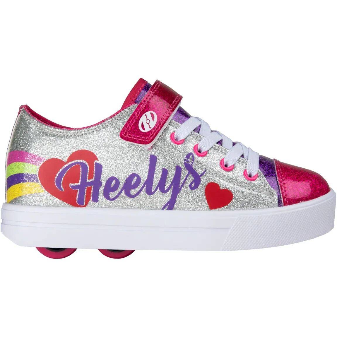 Heelys Snazzy X2 - Silver/Rainbow/Heart