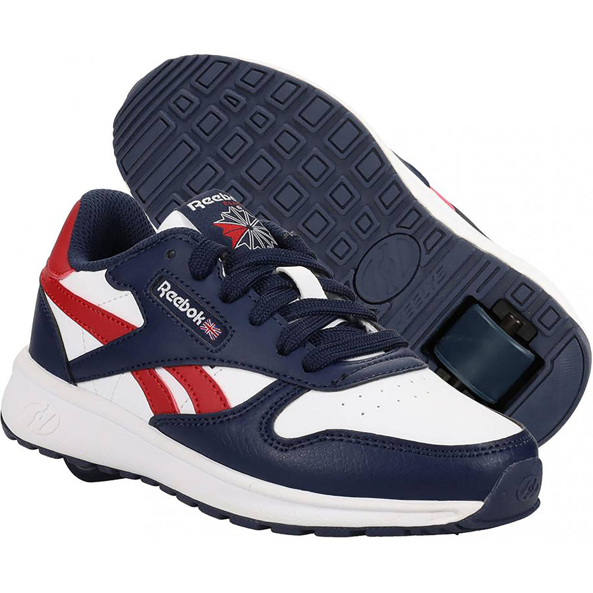Heelys x Reebok Classic Leather - White/Blue/Red