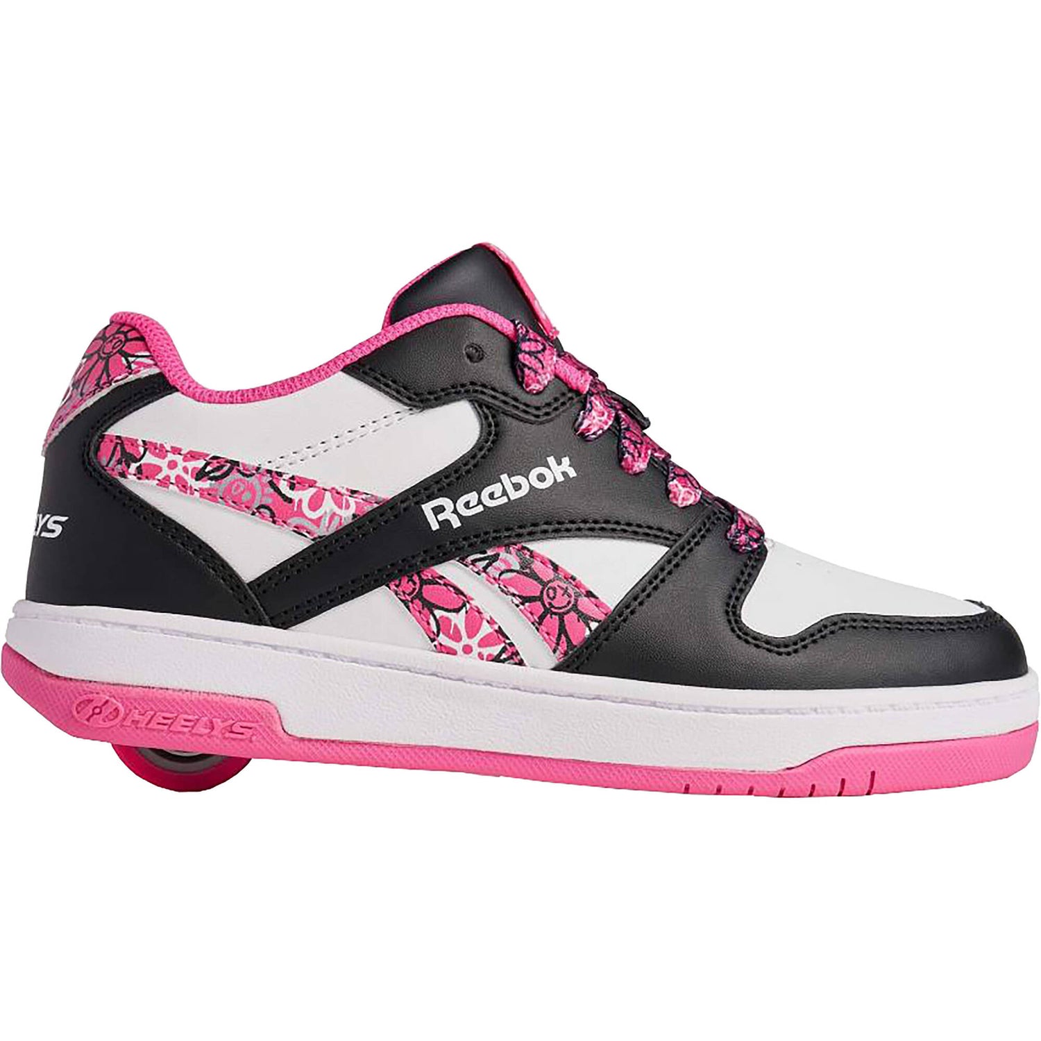 Heelys x Reebok BB4500 Low - Black/White/Pink