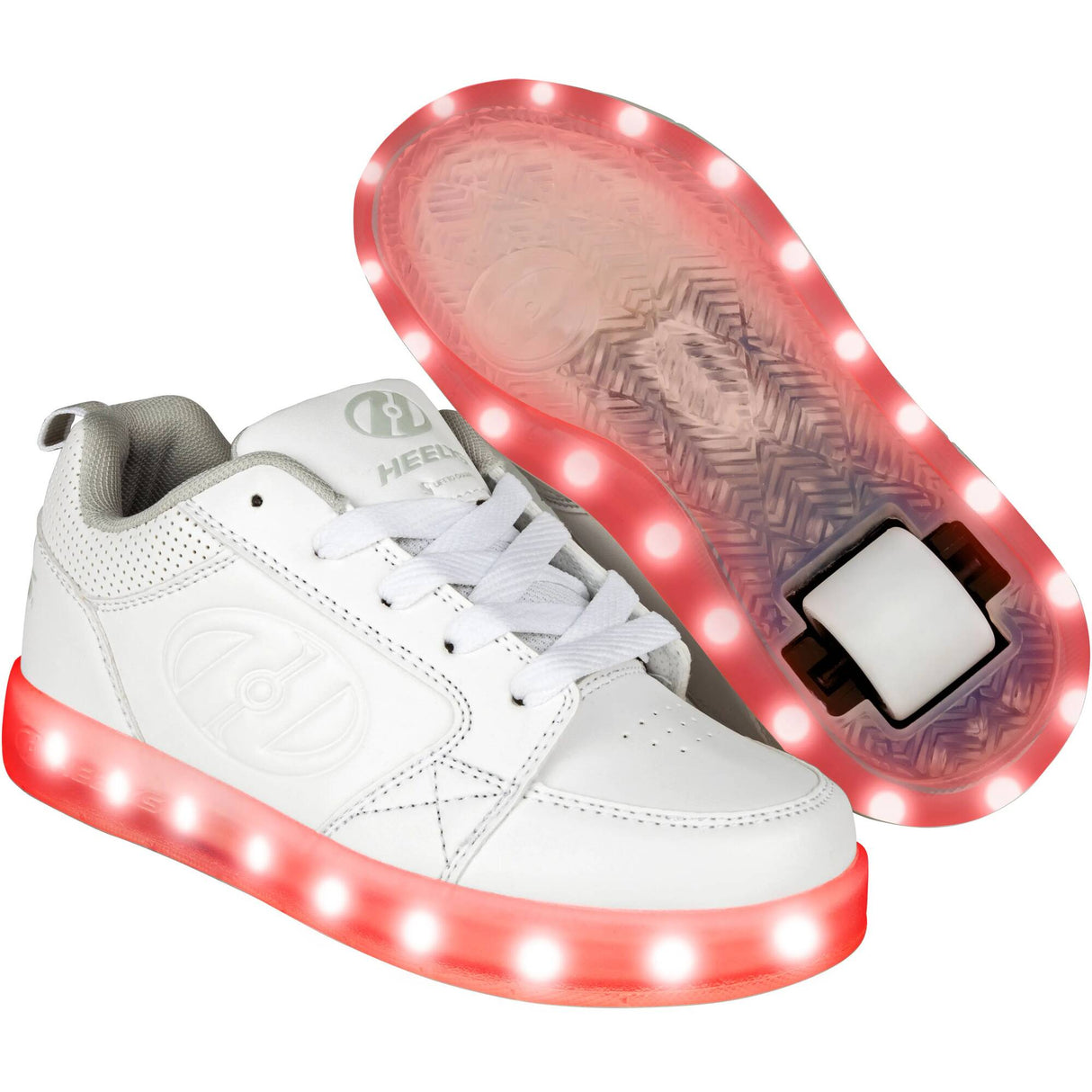 Heelys Premium 1 Lo Light Up - Triple White