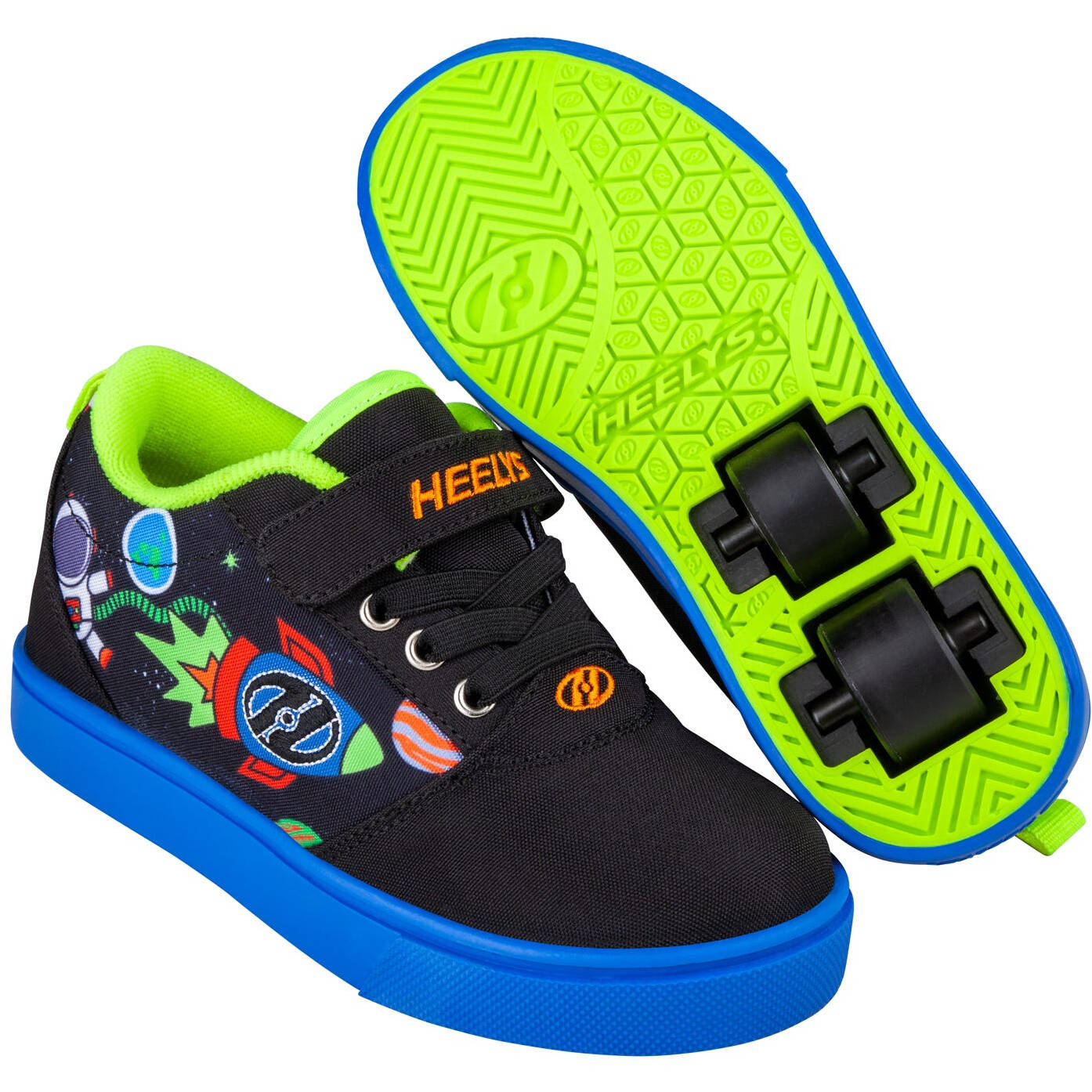 Heelys X2 Pro 20 - Black/Blue/Olympic Yellow Space J12