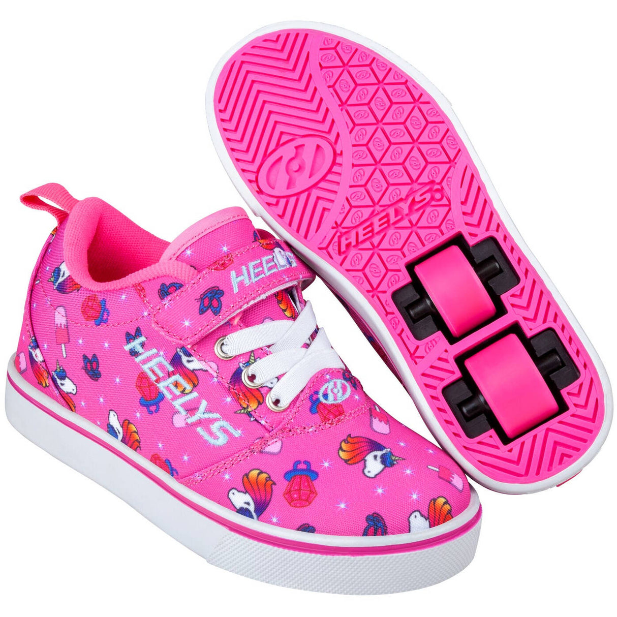 Heelys X2 Pro 20 - Pink/Hot Pink Unicorns J12