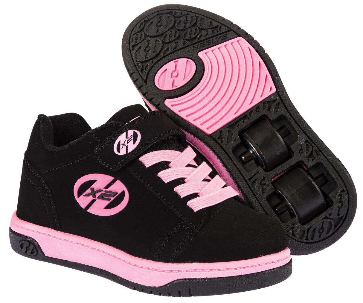 Heelys X2 Dual Up - Black/Pink - UK 1