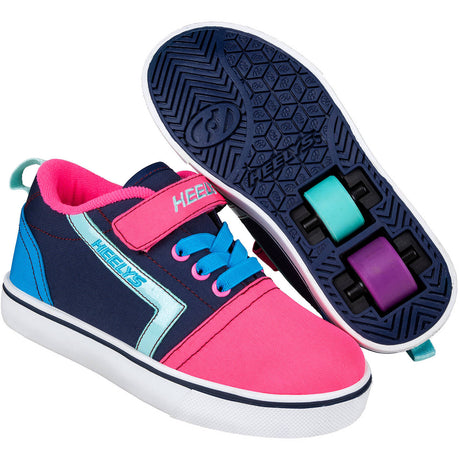 Heelys X2 Gr8 Pro - Navy/Pink/Cyan UK 2