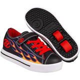 Heelys Snazzy X2 - Black/Yellow/Red Flame