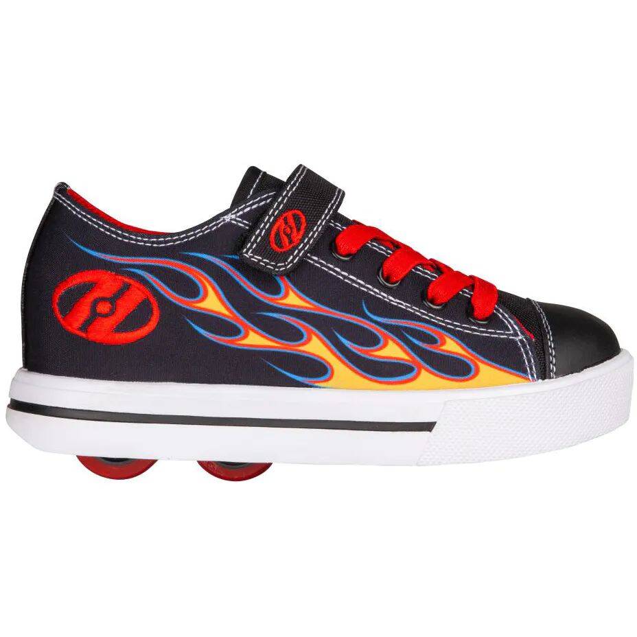 Heelys Snazzy X2 - Black/Yellow/Red Flame