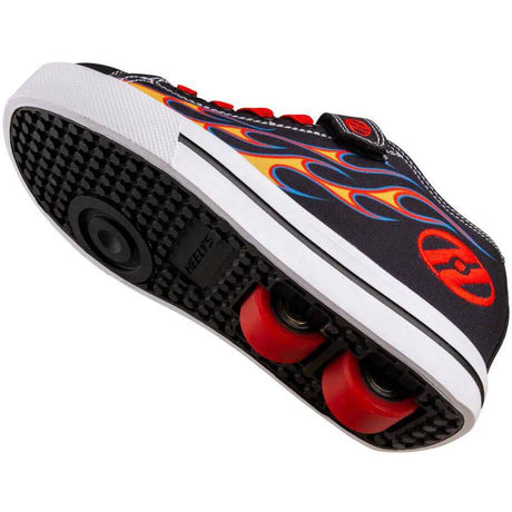 Heelys Snazzy X2 - Black/Yellow/Red Flame
