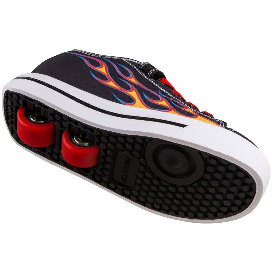 Heelys Snazzy X2 - Black/Yellow/Red Flame