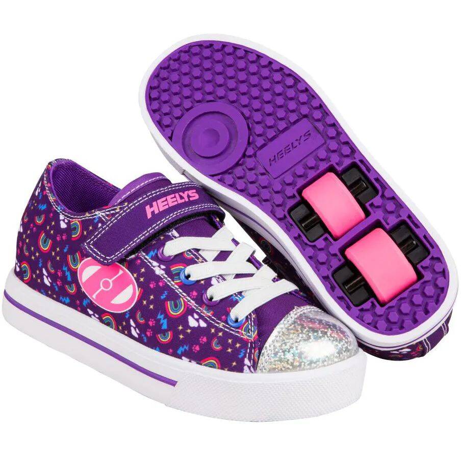 Heelys Snazzy X2 - Purple/Multi/Rainbow