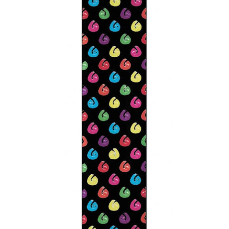 Hella Grip Sloth Dot Pro Scooter Grip Tape - Black Rainbow Sloths 6"