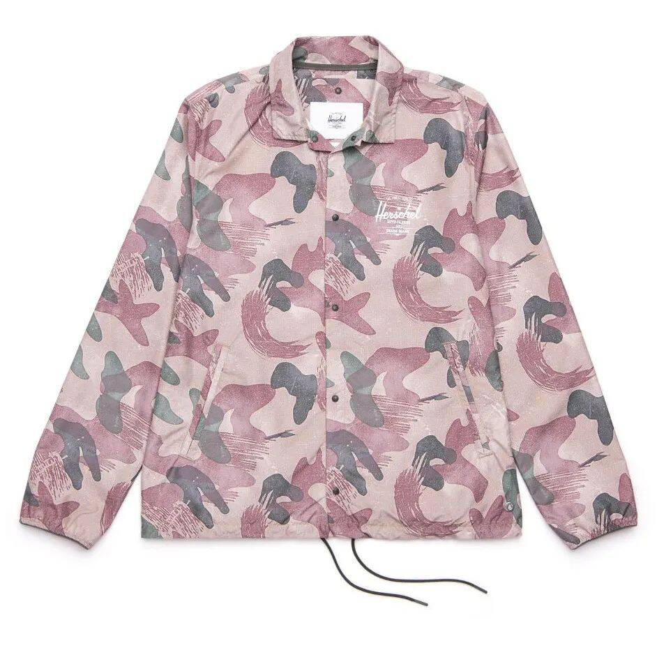 Herschel Classic Logo Voyage Coach Jacket - Brushstroke Camo/White