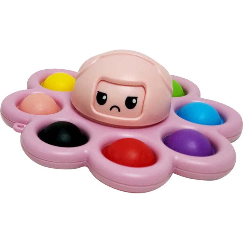HGL Light Up Push Popper Fidget Spinner Octopus