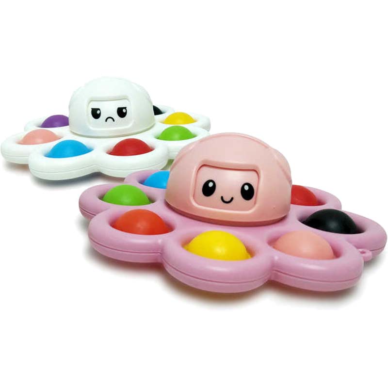 HGL Light Up Push Popper Fidget Spinner Octopus
