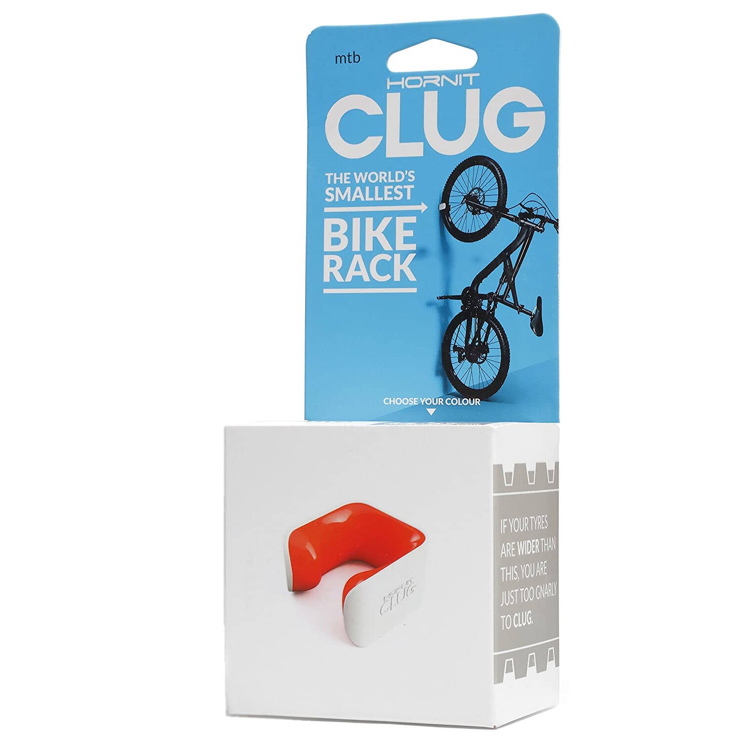 Hornit Clug MTB Bike Rack - White/Orange XL
