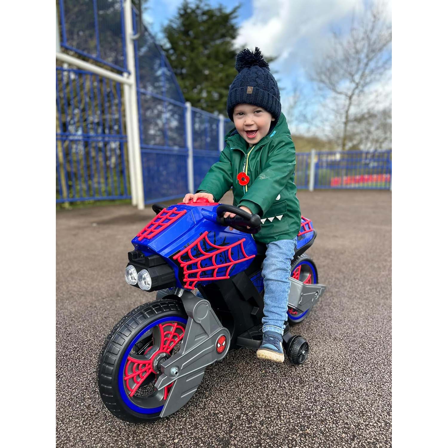Huffy Spider-Man Electric Ride On Motorcycle