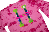 Huf Classic H Watercolour Long Sleeve T Shirt - Pink
