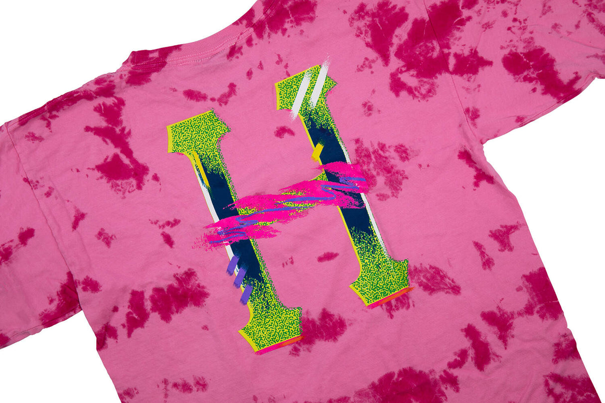 Huf Classic H Watercolour Long Sleeve T Shirt - Pink