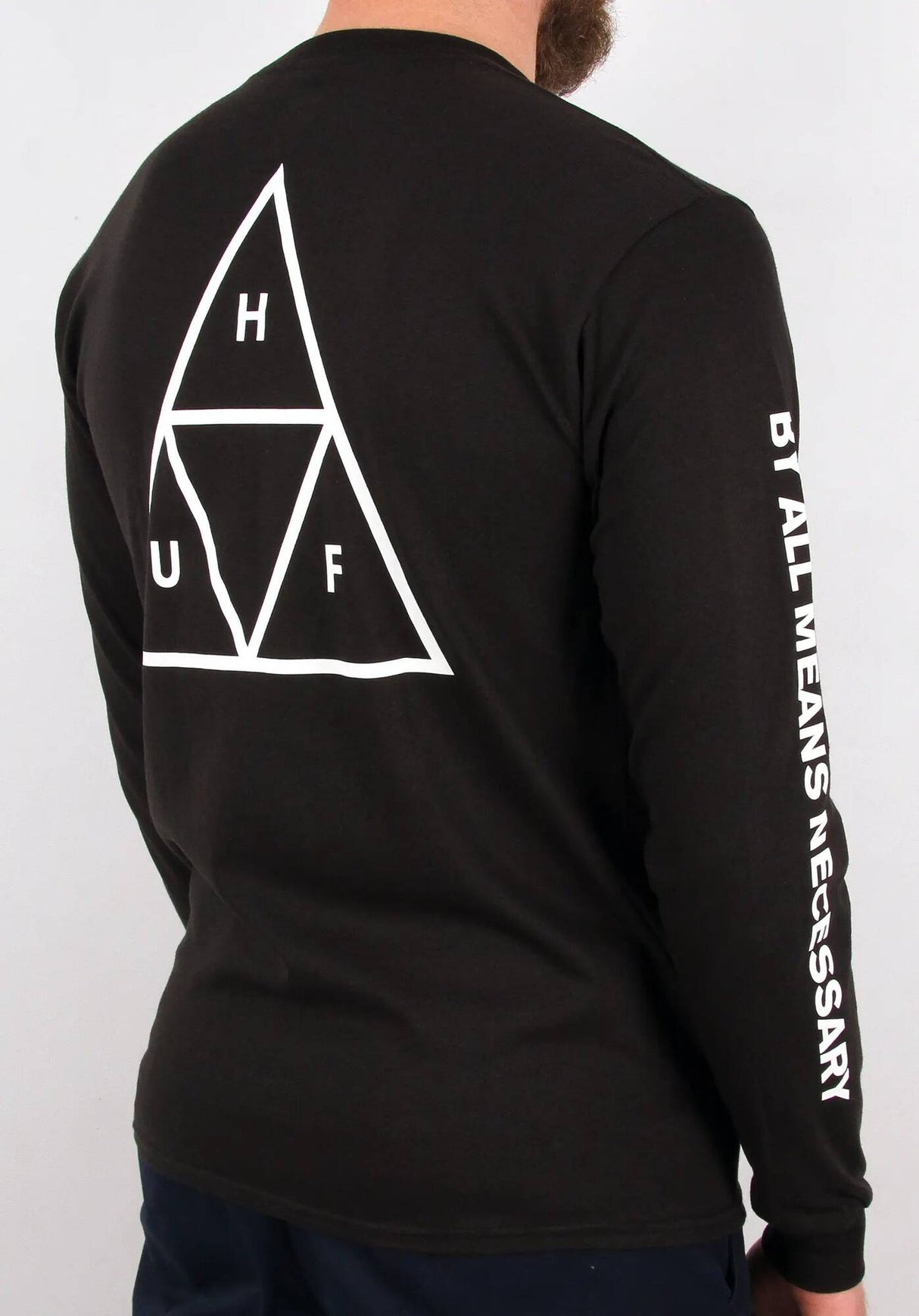 Huf Essentials TT Long Sleeve T Shirt - Black