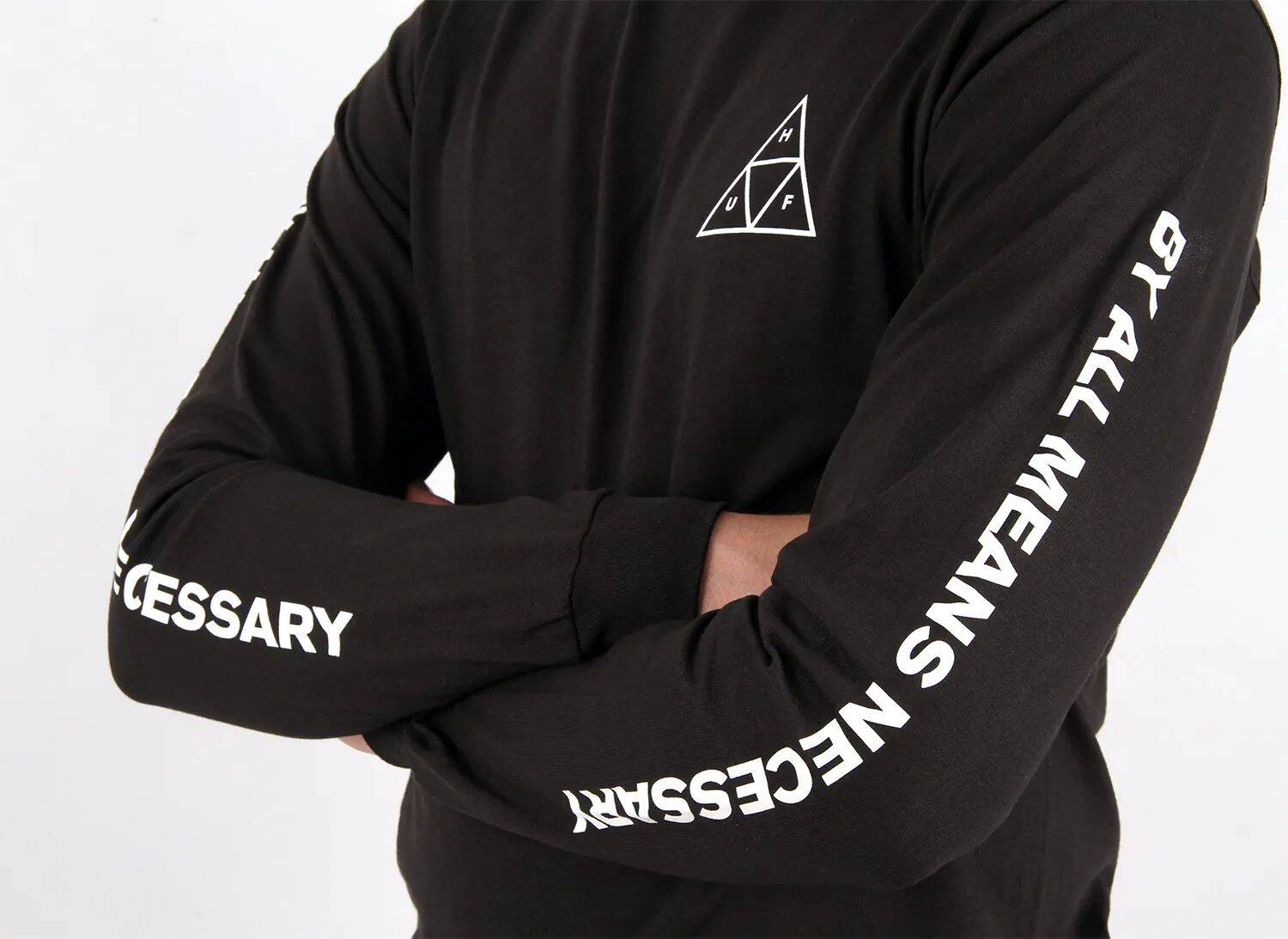 Huf Essentials TT Long Sleeve T Shirt - Black