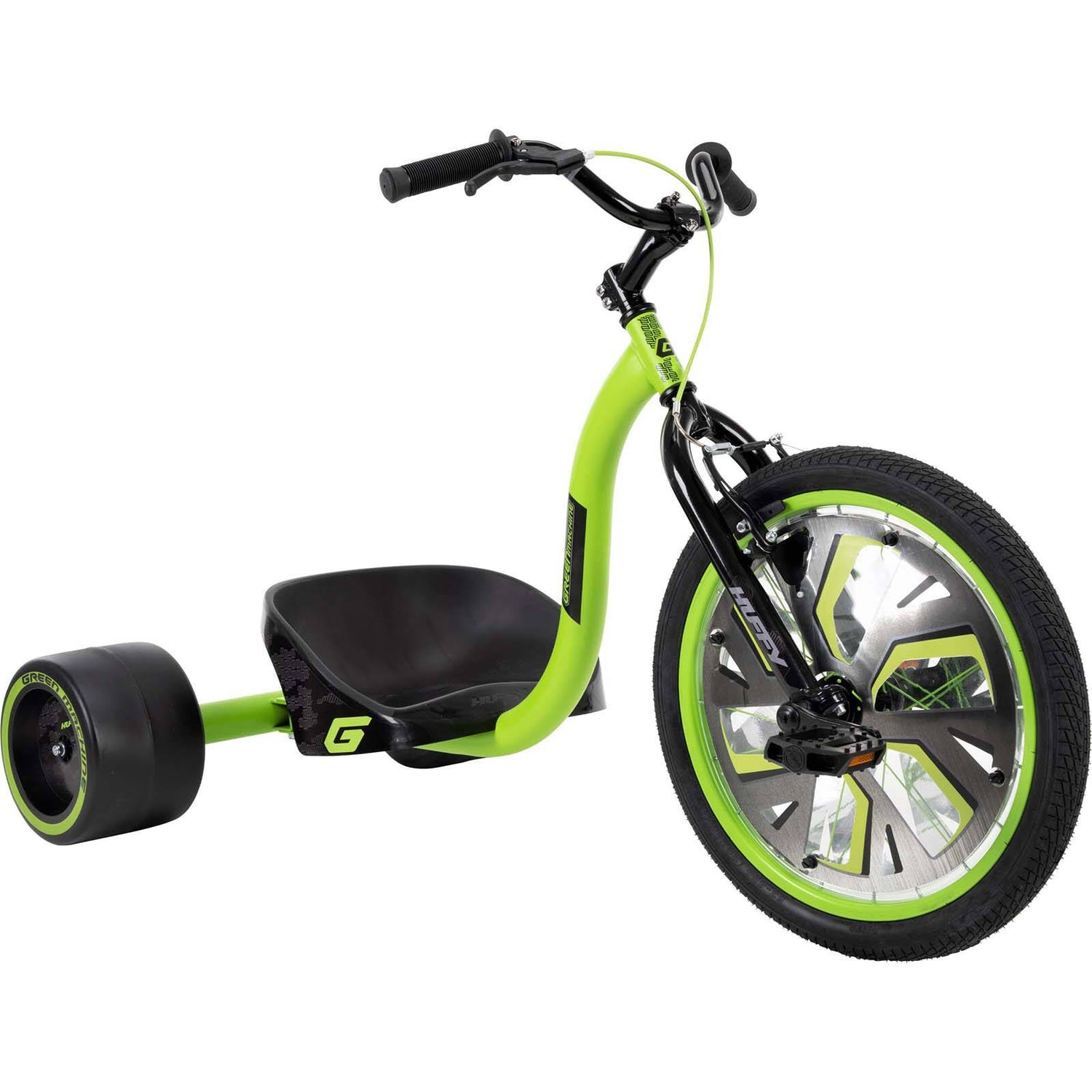 Huffy Green Machine Slider Trike - Black/Lime