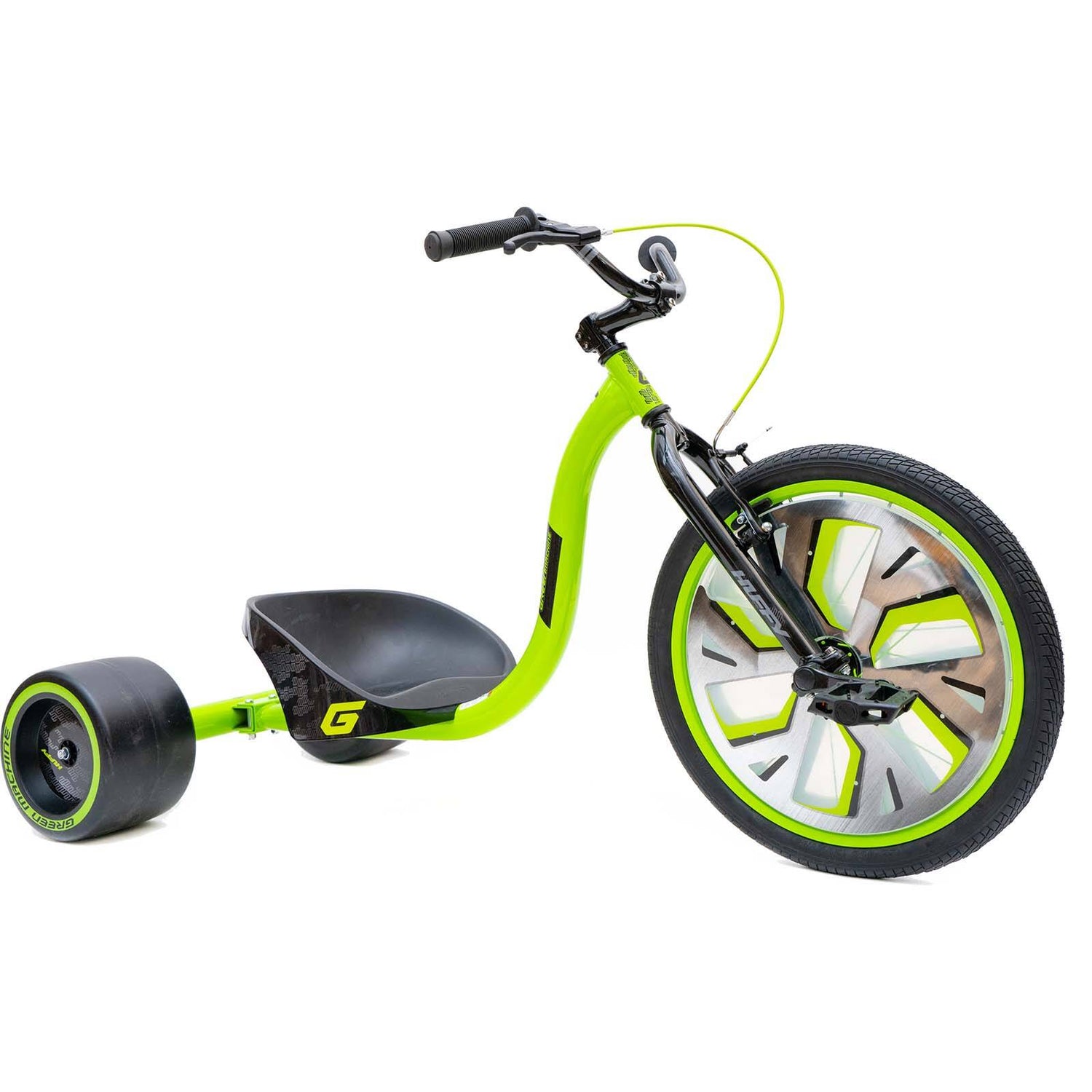Huffy Green Machine Slider Trike - Black/Lime