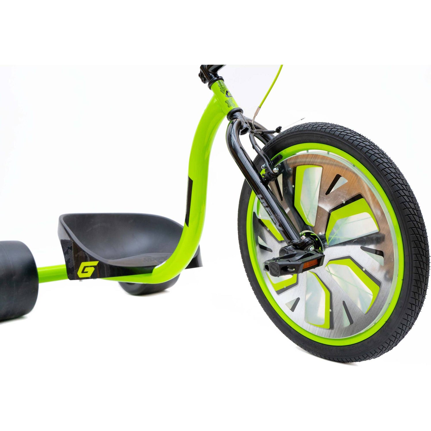 Huffy Green Machine Slider Trike - Black/Lime