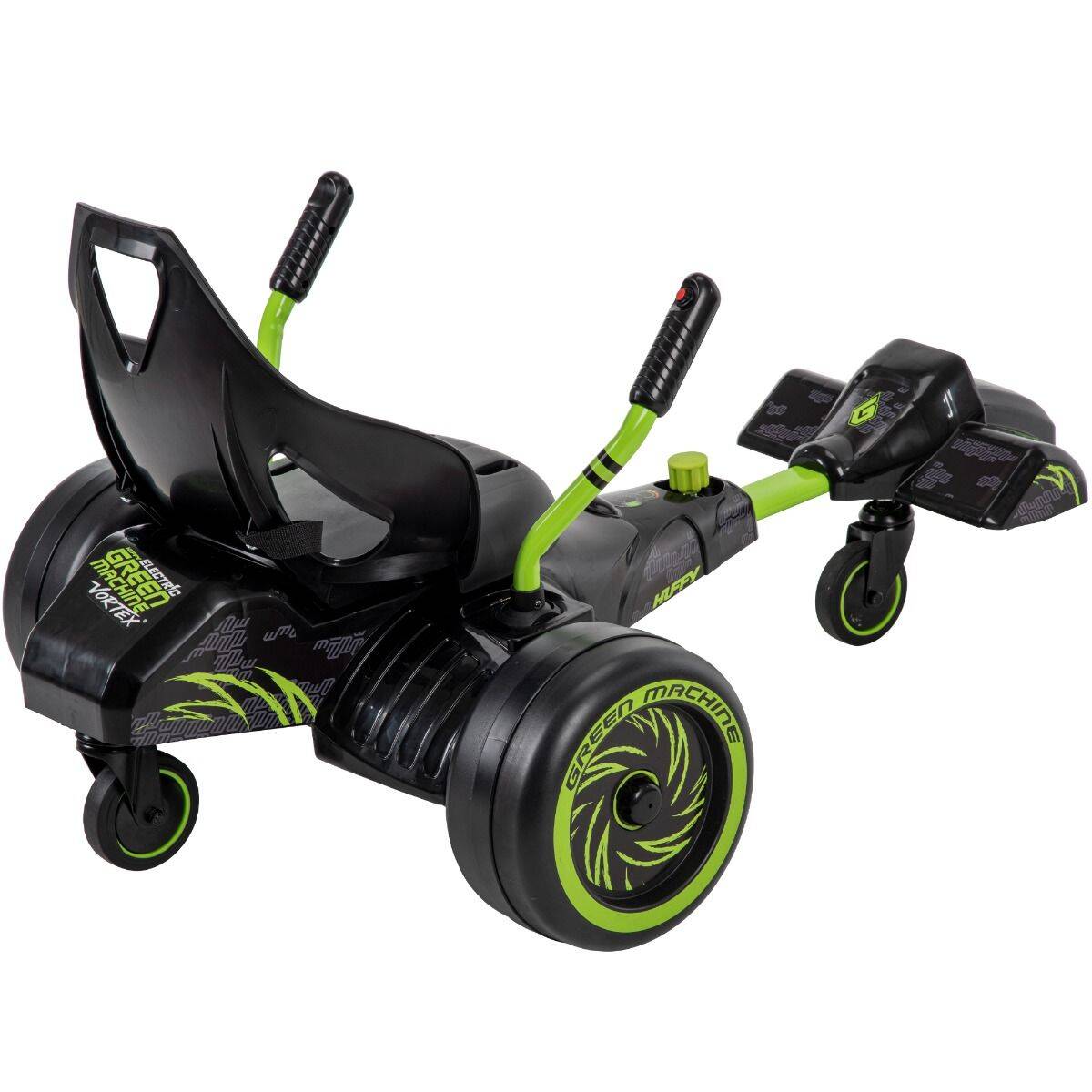 Huffy Green Machine Vortex 12v Electric Ride On - Black/Lime