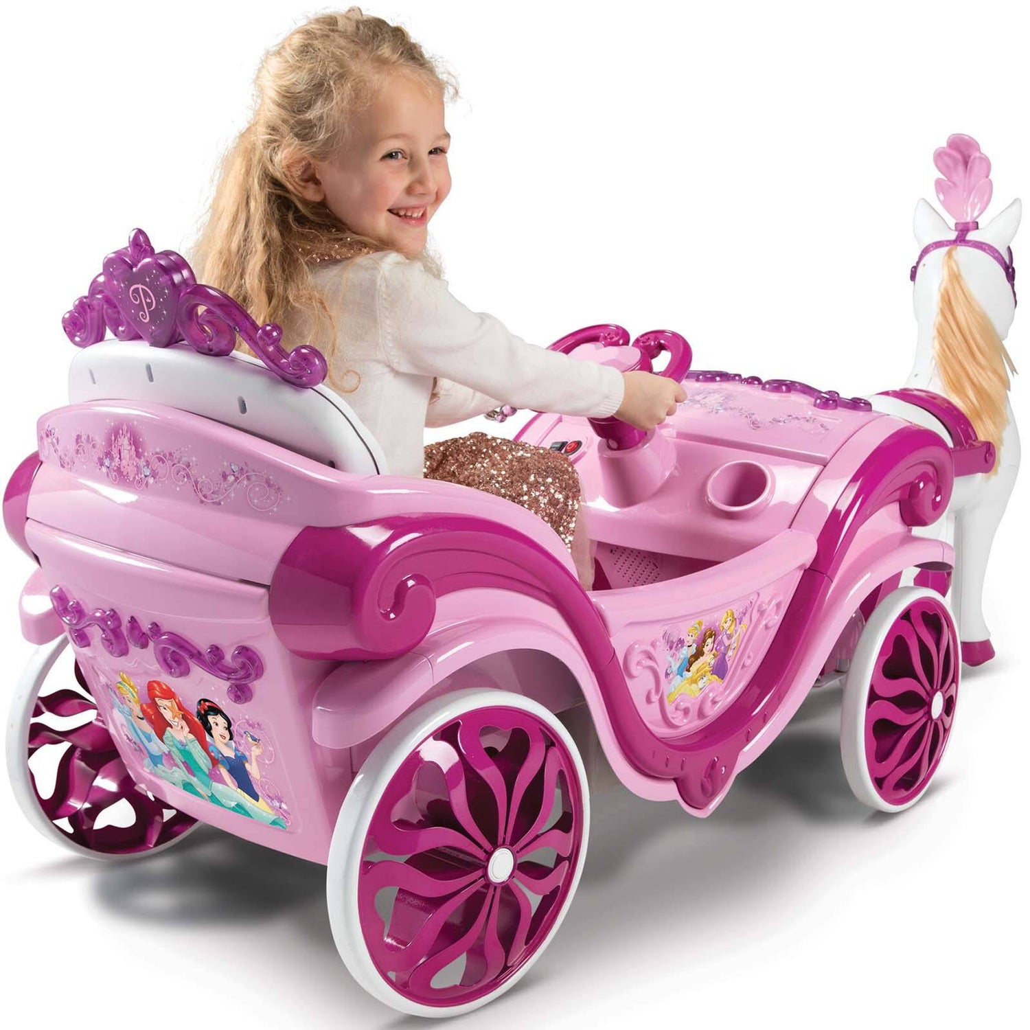 Huffy Princess Carriage 6v Electric Ride On - Pink