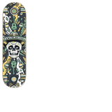 Hydroponic Mexican Skull 2.0 Skateboard Deck - Black 8.375"