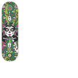 Hydroponic Mexican Skull 2.0 Skateboard Deck - Green Catrina 8"