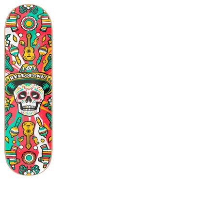 Hydroponic Mexican Skull 2.0 Skateboard Deck - Red 8.5"