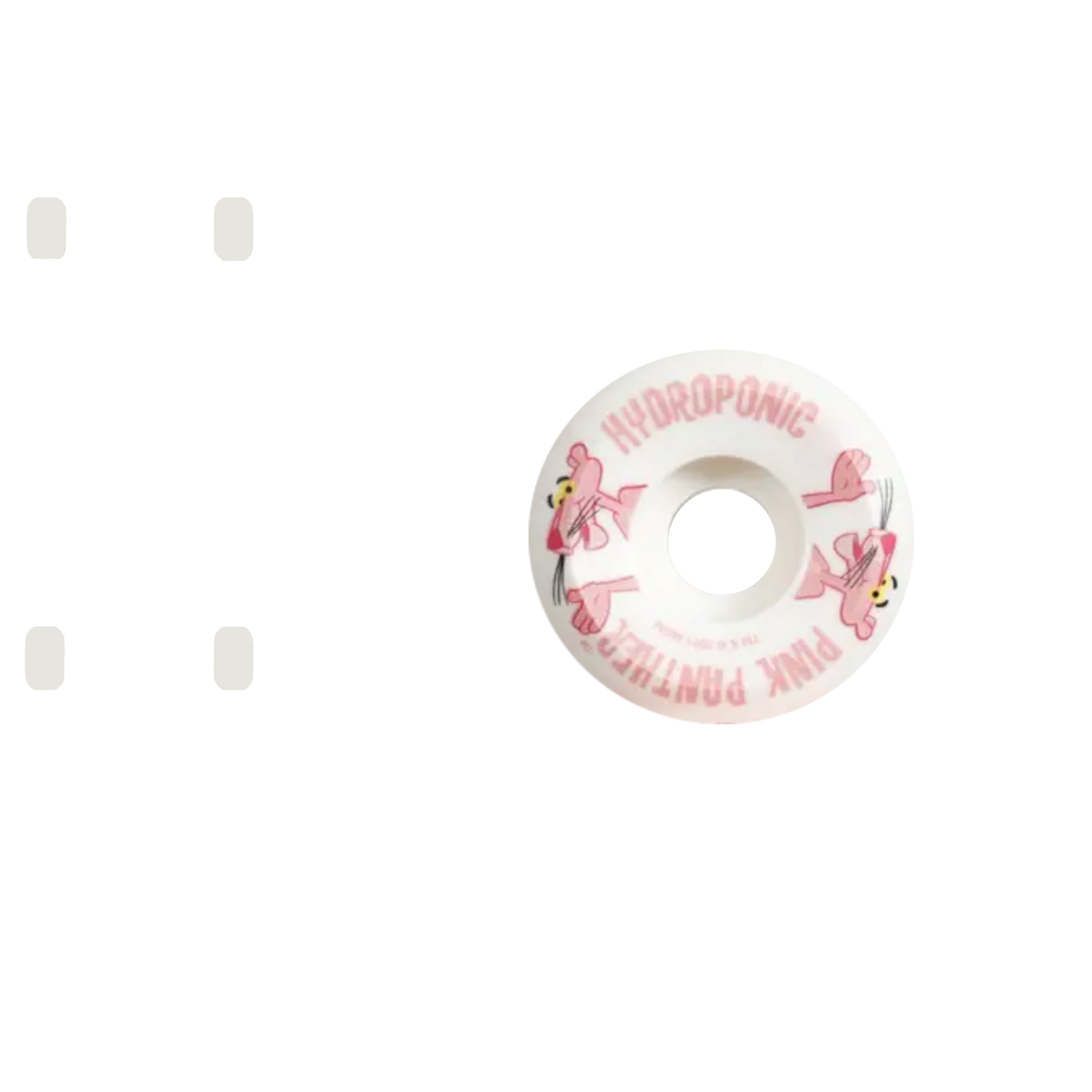 Hydroponic x Pink Panther 100A Skateboard Wheels - White 54mm