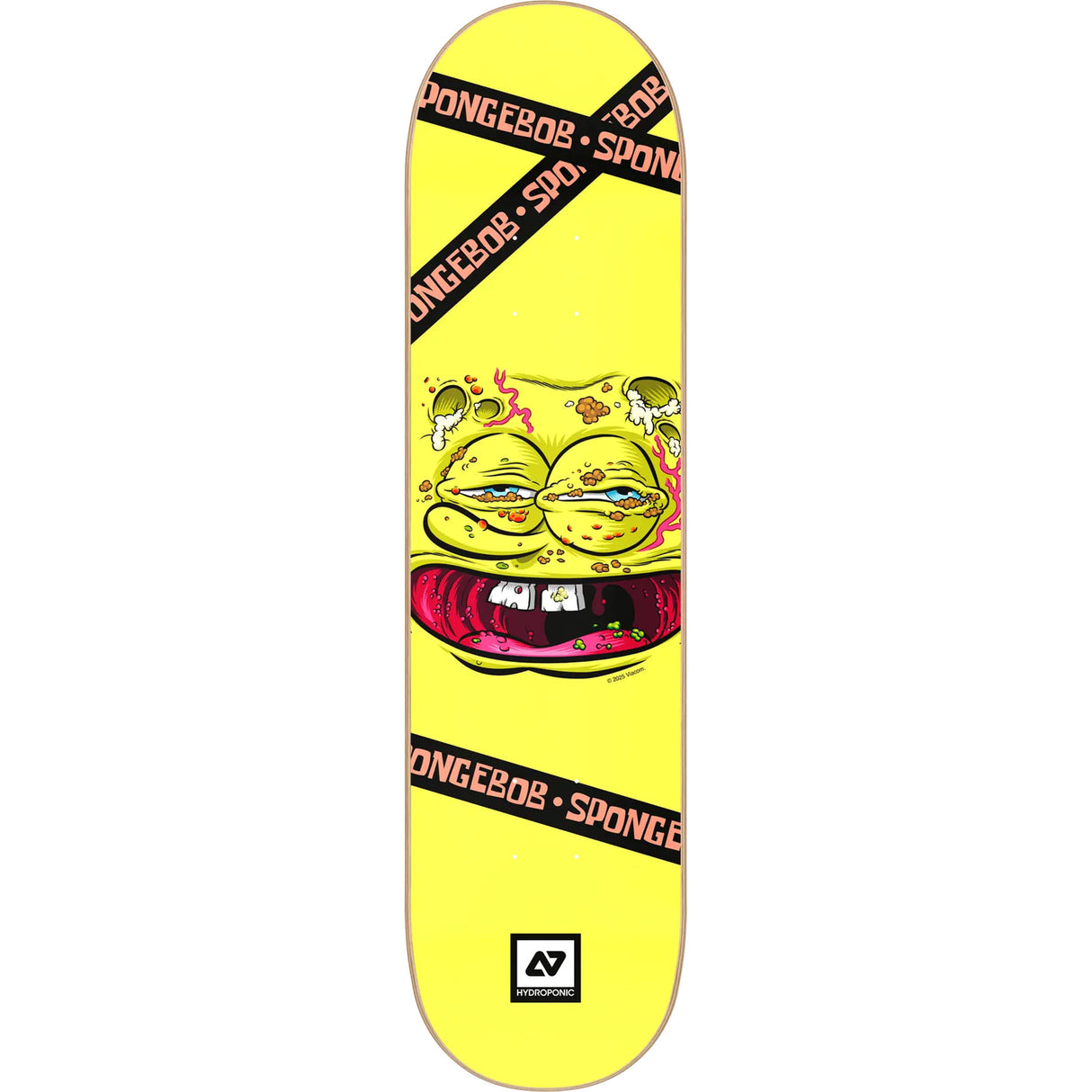 Hydroponic x Spongebob Skateboard Deck - Yellow 8"