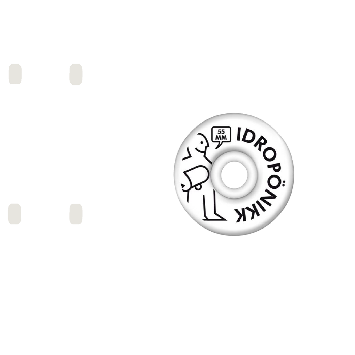 Hydroponic Hykea Skateboard Wheels - White 55mm