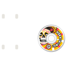 Hydroponic Mexican Skull 2.0 Skateboard Wheels - White/Orange 54mm